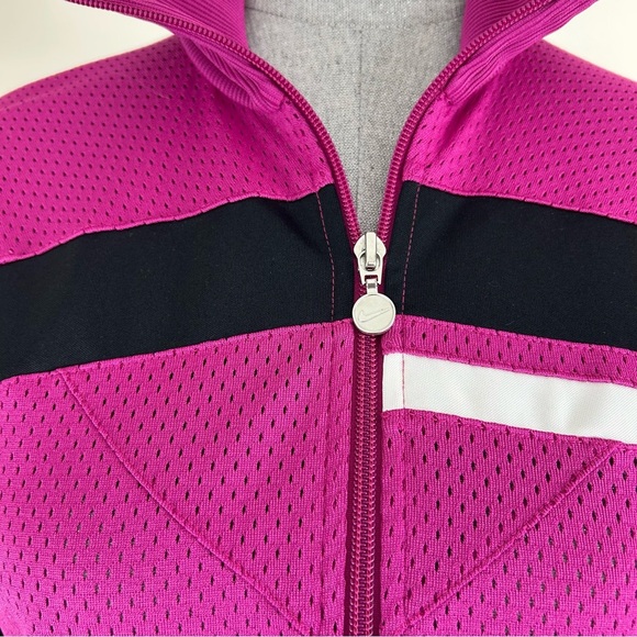 Nike Retro Mesh Chainstitch Embroidered Women's Purple and Black Jacket - Picture 3 of 9